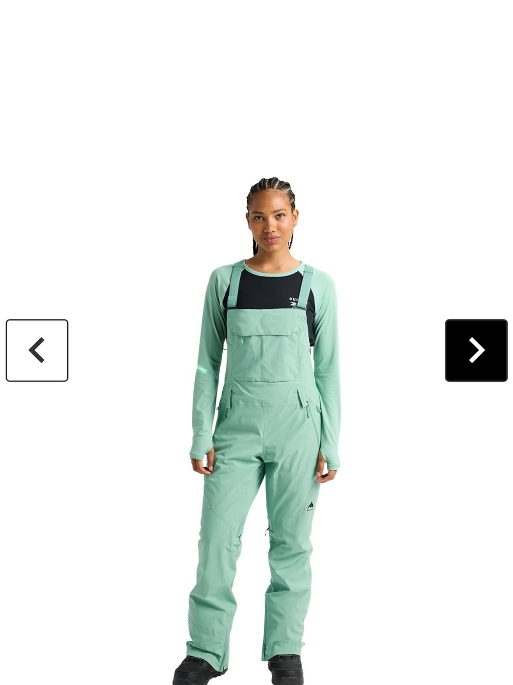 Burton Mint Green Ski Bib Overalls